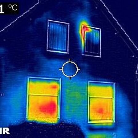 warmtebeeldfoto van een huis